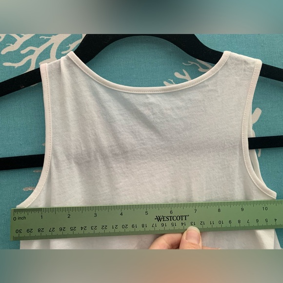 Lilly Pulitzer, cream color tank top with pleated front of shirt. - Picture 6 of 9